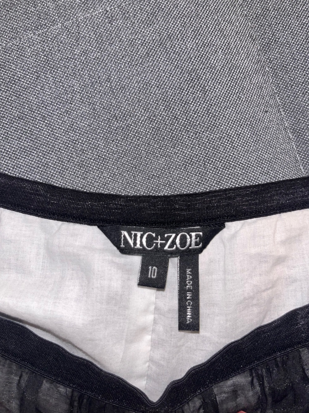 NIC+ZOE Black Sheer Pleated A-Line Midi Skirt - Picture 3 of 7
